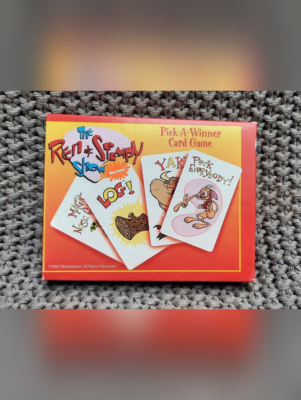 Vintage The Ren & Stimpy Show Pick-A-Winner Card Game (1992) COMPLETE